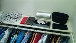 Silk polka dot hat, clutches and more