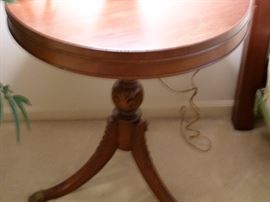 Pedestal antique side table