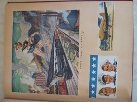 War in 1943 with Germany and Japan scrapbook