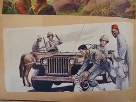 War in 1943 with Germany and Japan scrapbook