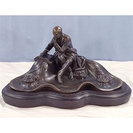 Artz Bronze Figural Inkstand
