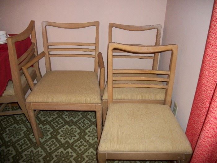 chairs of blond 50's dining room set