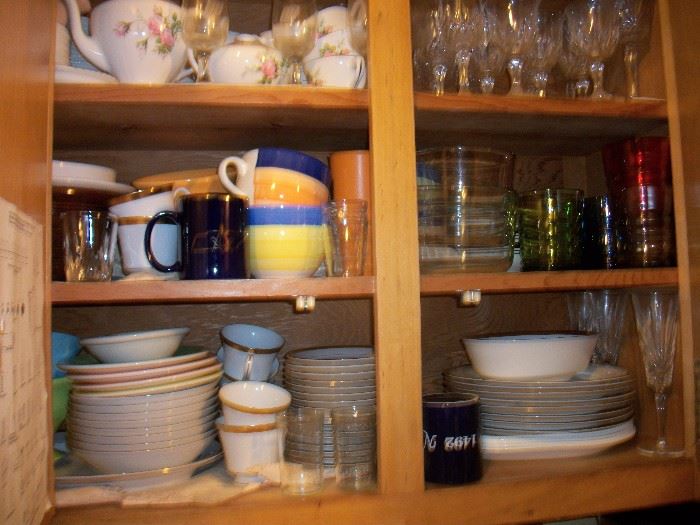 misc dishes and glasses