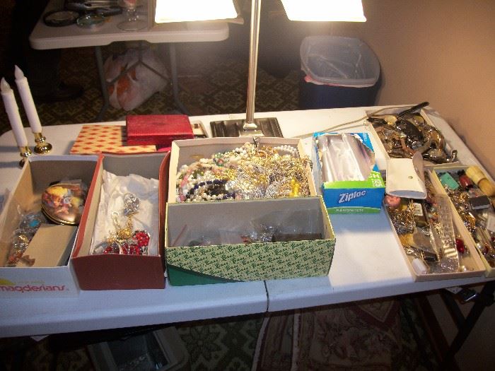 Boxes of bargain jewelry