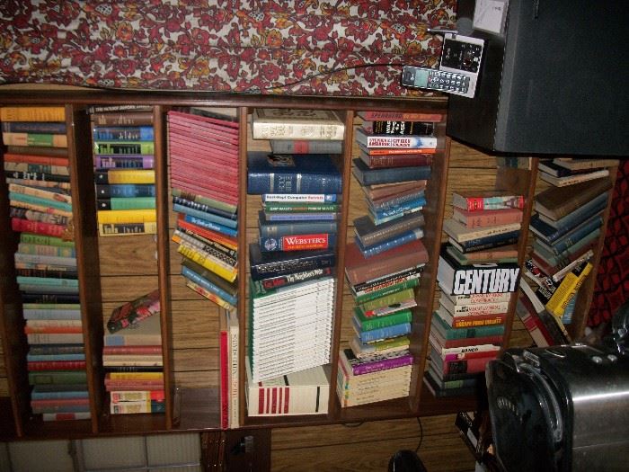 Pic is sideways LOL but shows some of the many books