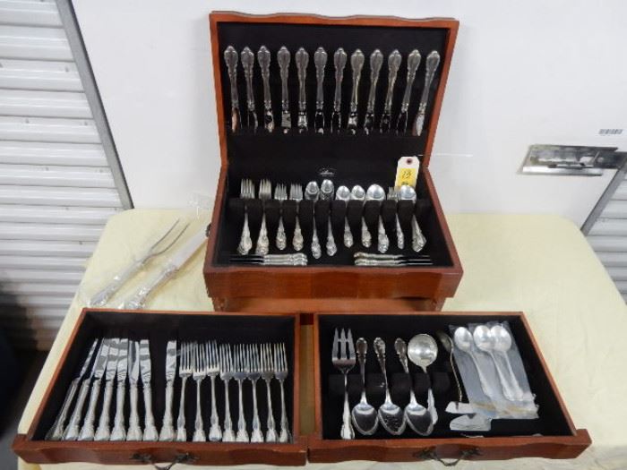 126 Pieces of Towle Sterling Silver Flatware Set, Legato Pattern,