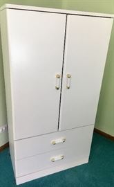 White laminate armoire 