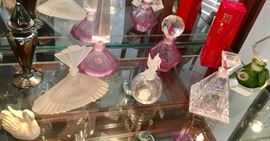 Halmarked glass perfume bottles