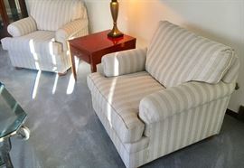 2 off white Matching Ethan Allen upholstered arm chairs 