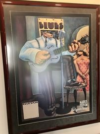 Marcus Pierson Coyote blues framed lithographs