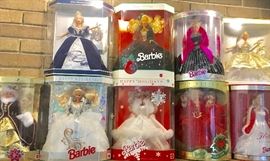 1990's - 2000's Christmas barbies new in box