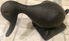 1950 wrought iron black duck doorstop
