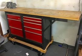 Craftsmen tool cart with work bench top 