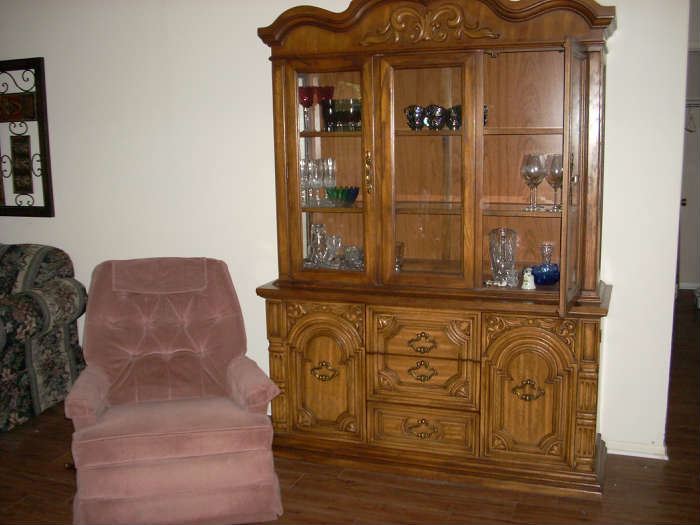 Recliner and another China Hutch