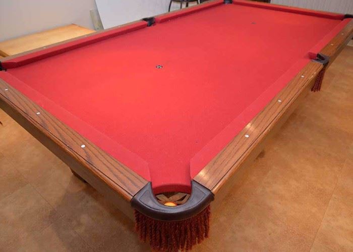 Olhausen Pool Table with Slate Top & Accessories (Very Good Condition)