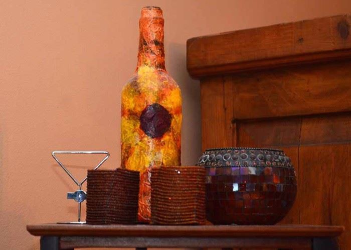 Beaded Votive Holders, Mosaic Glass Candle Holder
