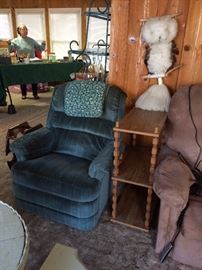 #40 blue lazyboy recliner $75
#10 post book case 24x30 $ 30 — at Vincent Rd Huntsville 35802 Call 256-656-989five.