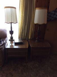 #30 American of Martinsville end table w 2 drawers as is 24x26x20 $75 ea — at Vincent Rd Huntsville 35802 Call 256-656-989five.