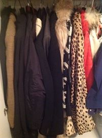 Quality men's clothing, lady's fox coat, faux leopar coat