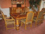 Available pre sale (SOLD): Drexel Heritage dining room table and 8 chairs with two captain's chairs includes two leaves and a matching sideboard. $7,500 call for an early showing, SOLD!!