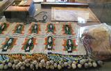 Native American Bead Work. Bag of Bakelite Dice.