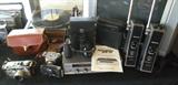 Dual Turntable. Vintage cameras and electronics.