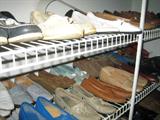 Hundreds of pieces of ladies clothing (sizes 8-12) and shoes (6 1/2- 7 1/2). Many new with tags.