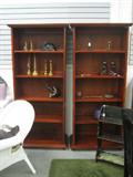 A pair of bookshelves.
