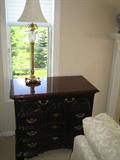 Waterford lamps, Thomasville chests.