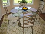 Breakfast set and wool rug.