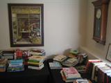 Hundreds of cook books and others.