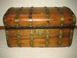Old brass studded trunk.