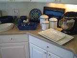 KitchenAid mixer. Crate & Barrel dishes.