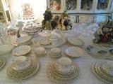 Theodore Haviland China (Wilton). Cut crystal and European porcelain.