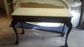 Antique Marble top side table w/ 3 drawers
