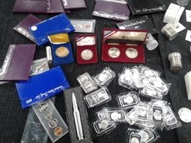 Commemorative Coin Proof Sets and Silver Bars