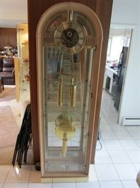 Glass Grandfather Clock by Ridgeway