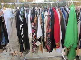 Racks of designer Clothes 