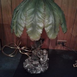 Bronze Monkey Lamp