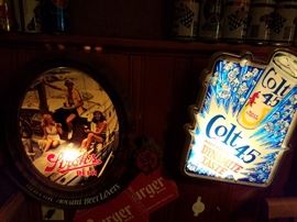 Vintage Stroh's and Colt 45