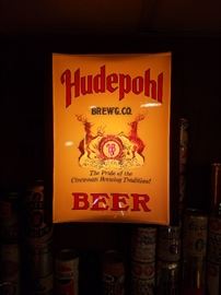 Vitnage Hudepohl Beer sign