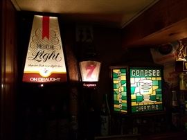 Michelob Light, Seagrams 7, Genesee Cream Ale