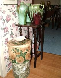 Decorative Boxes signed by the artist, Julia Knight, Crystaline Glazes, Drip Glazes - lots of art pottery at this sale and so much more!