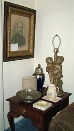 Pieces from Bjorn Wiinblad, Figural Lamps, High end tables, Antique Victorian Frames, enamelware, French Pottery, Art Pottery and so much more!