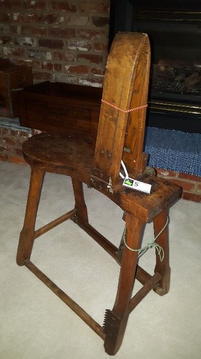 Antique saddle makers bench
