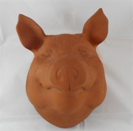 Terra Cotta Pig Mask