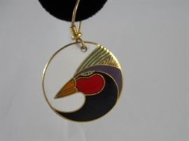 Laurel Burch 'Harlequin Bird' Earrings 