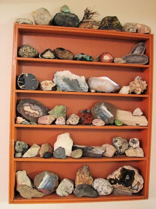 Collection of geodes and rocks
