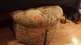 Plush oversized ottoman stool