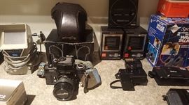 Vintage cameras and camera equipment